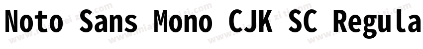 Noto Sans Mono CJK SC Regular字体转换